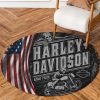Harley Davidson Motorcycle Round Rug NABH36S