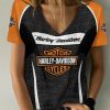 Harley Davidson Motorcycle Women V-neck T-shirt NABD61