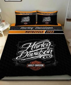 Harley Davidson Bedding Set Cover Design 3D - NABD507