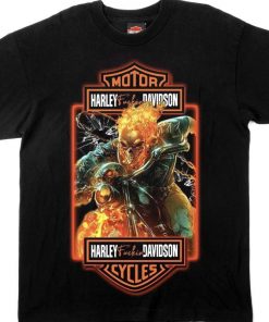 Harley Davidson Halloween T-shirt, Crew-neck Sweatshirt, Hoodie, Tank Top, V-neck T-shirt Design 2D Full Printed Sizes S - 5XL - NABD181