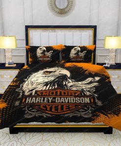 Harley Davidson Bedding Set Cover Design 3D - NABD546