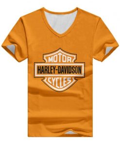 Harley Davidson Motorcycle Women V-neck T-shirt NABD54