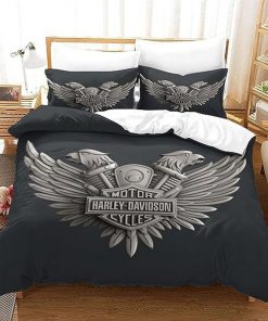 Harley Davidson Bedding Set Cover Design 3D - NABD518