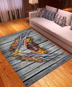 Harley Davidson Motorcycle Rug Home Floor Decor NABD197
