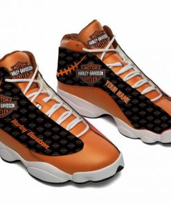 Harley Davidson Motorcycle Custom Name White Air Jordan 13 - NML260