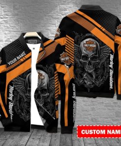 Harley Davidson Custom Name Bomber Jacket Design 3D Full Printed NABS240