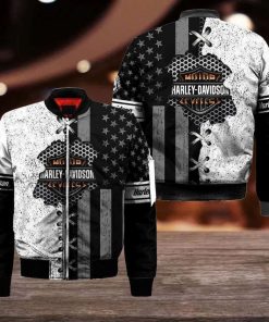 Harley Davidson Bomber Jacket Design 3D Full Printed A031509