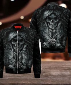 Harley Davidson Bomber Jacket Design 3D Full Printed A031478