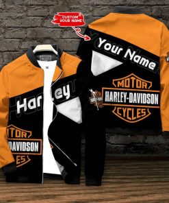Harley Davidson Custom Name Bomber Jacket Design 3D Full Printed NABS256