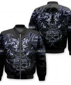 Harley Davidson Bomber Jacket Design 3D Full Printed NABG358S