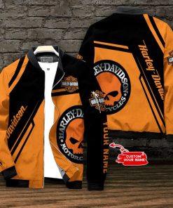Harley Davidson Custom Name Bomber Jacket Design 3D Full Printed NABS257