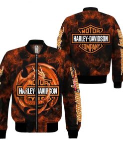 Harley Davidson Bomber Jacket Design 3D Full Printed NMQI27E