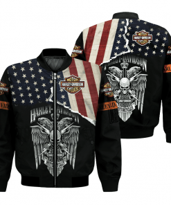 Harley Davidson Bomber Jacket Design 3D Full Printed NANA53