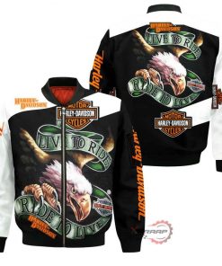 Harley Davidson Bomber Jacket Design 3D Full Printed NMHN091F