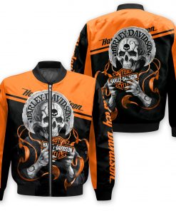 Harley Davidson Bomber Jacket Design 3D Full Printed NMHN105B