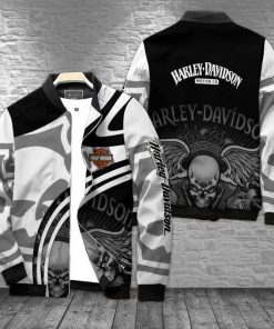 Harley Davidson Bomber Jacket Design 3D Full Printed NMHN160