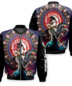 Harley Davidson Bomber Jacket Design 3D Full Printed NAKA14R