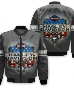 Harley Davidson Bomber Jacket Design 3D Full Printed NAKA16R
