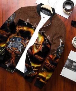 Harley Davidson Bomber Jacket Design 3D Full Printed NMHN179