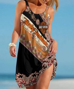 Harley Davidson Beach Dress Design 3D Full Printed Size S - 5XL-NABC105