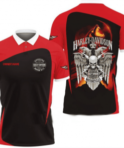 Harley Davidson Custom Name Polo Design 3D Full Printed Sizes S - 5XL NABB139