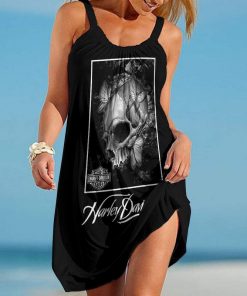 Harley Davidson Beach Dress Design 3D Full Printed Size S - 5XL-NABC05