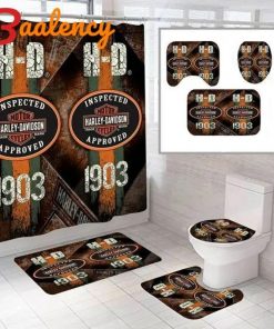 Harley Davidson Motorcycle Bathroom Decor Set NABB365