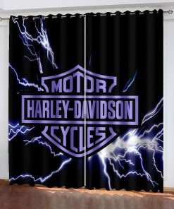 Harley Davidson Curtain Design 3D Full Printed NABB393