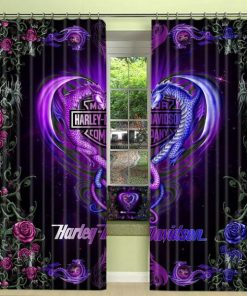 Harley Davidson Curtain Design 3D Full Printed NABB373