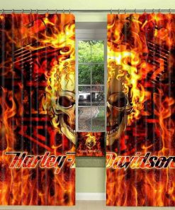Harley Davidson Curtain Design 3D Full Printed NABB381