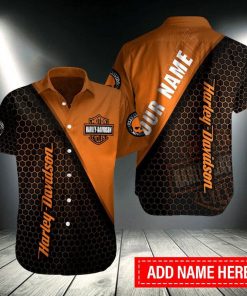Harley Davidson Custom Name Button Shirt Design 3D Full Printed Sizes S - 5XL NABC94