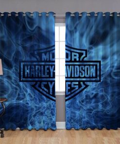 Harley Davidson Curtain Design 3D Full Printed NABB395