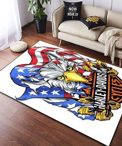 Harley Davidson Motorcycle Rug Home Floor Decor NAMA37