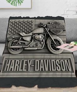 Harley Davidson Motorcycle Blanket NAMA546