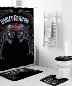 Harley Davidson Motorcycle Bathroom Decor Set NABB39