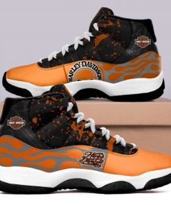 Harley Davidson Motorcycle Black Air Jordan 11- NAQA543