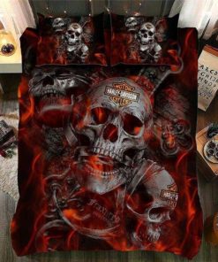 Harley Davidson Bedding Set Cover Design 3D - NABB144