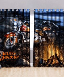 Harley Davidson Curtain Design 3D Full Printed NABB181