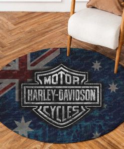 Harley Davidson Motorcycle Round Rug NABB86C