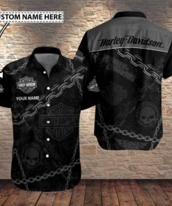 Harley Davidson Custom Name Button Shirt Design 3D Full Printed Sizes S - 5XL NAQA67