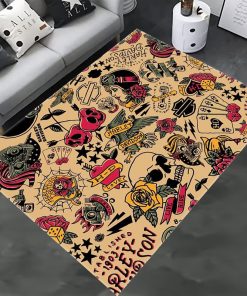 Harley Davidson Motorcycle Rug Home Floor Decor NABB48