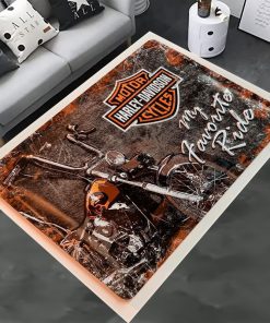 Harley Davidson Motorcycle Rug Home Floor Decor NAMA358