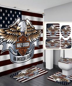 Harley Davidson Motorcycle Bathroom Decor Set NALA93