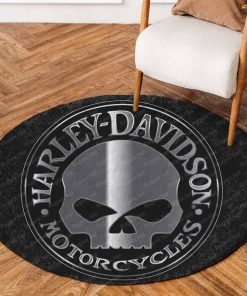 Harley Davidson Motorcycle Round Rug NABB81
