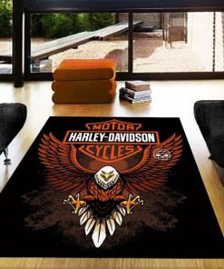 Harley Davidson Motorcycle Rug Home Floor Decor NALA51