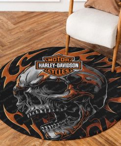 Harley Davidson Motorcycle Round Rug NABB84C