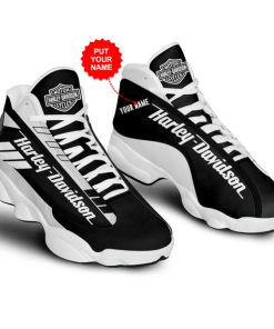 Harley Davidson Motorcycle Custom Name White Air Jordan 13 - NMAP378
