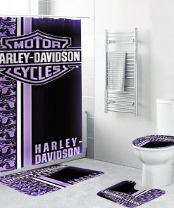 Harley Davidson Motorcycle Bathroom Decor Set NABB19