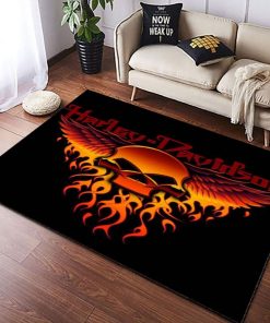 Harley Davidson Motorcycle Rug Home Floor Decor NAMA27