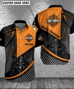 Harley Davidson Custom Name Button Shirt Design 3D Full Printed Sizes S - 5XL NAQA64
